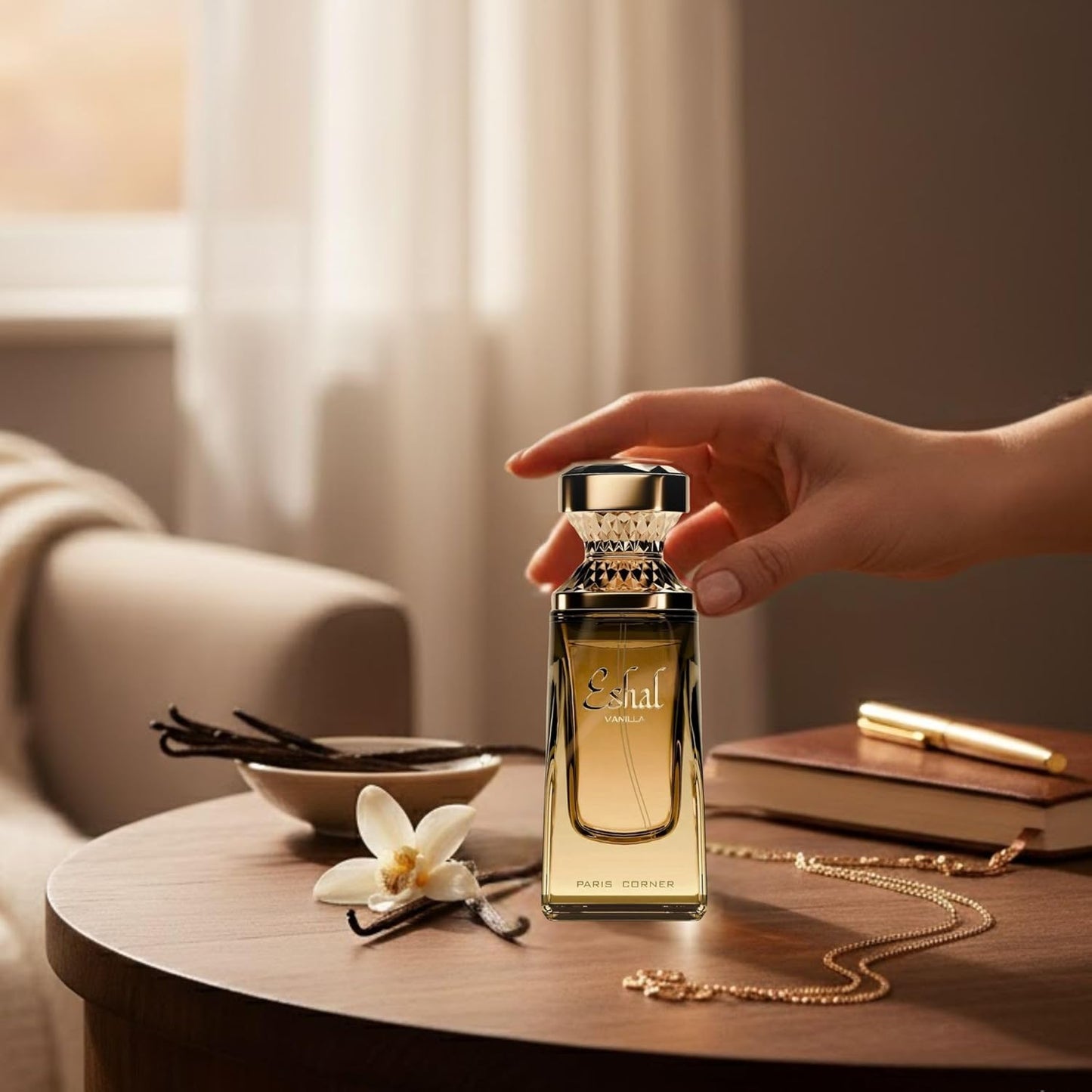 Paris Corner | Eshal Vanilla EDP 100 ml | Perfume for Women | Sweet, Warm, Sensual & Long-Lasting Fragrance | Indulge in Sugary, Vanilla, Musk Notes