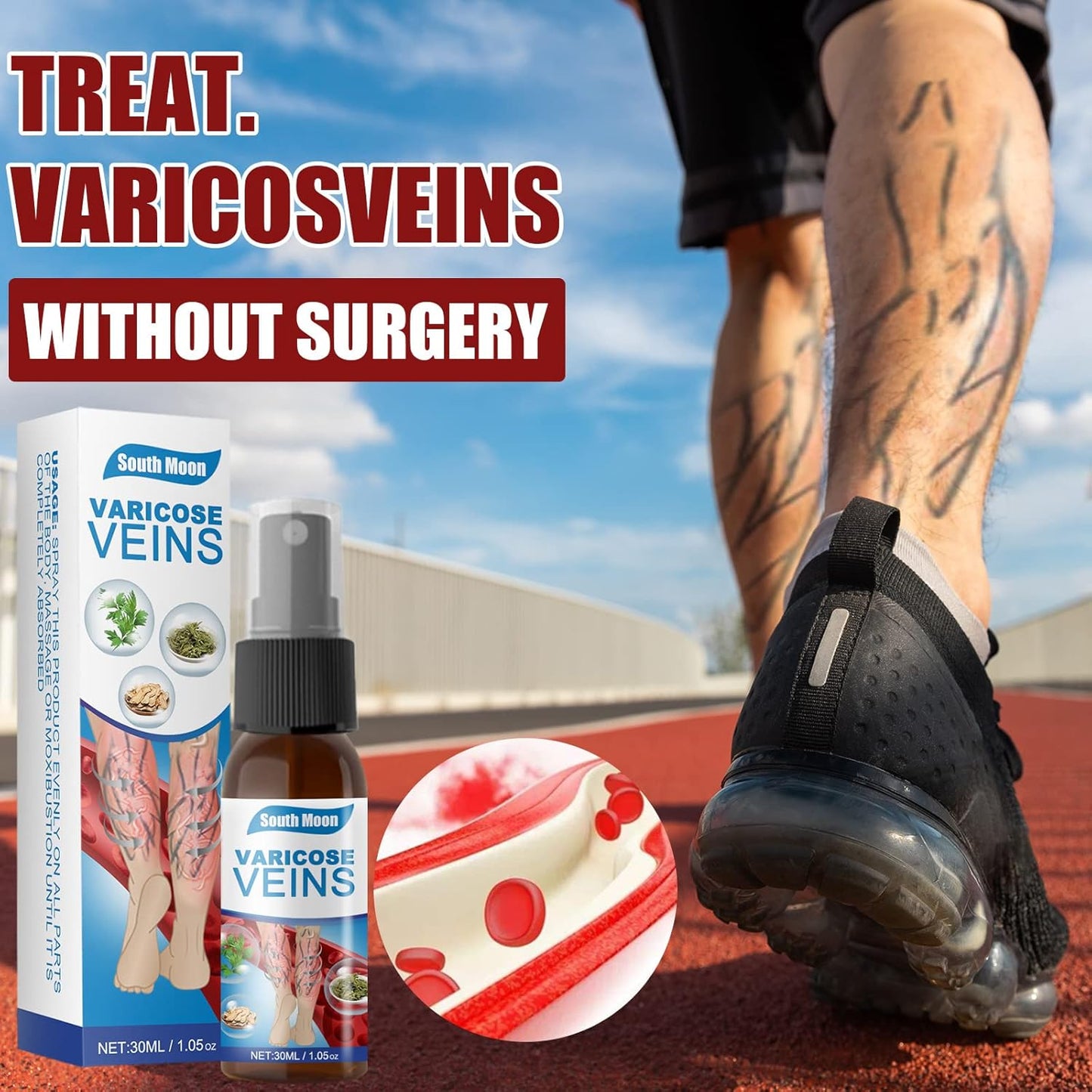 Varicose Veins Herbal Treatment Spray - Improves Blood Circulation (BUY 1 GET 1 FREE)