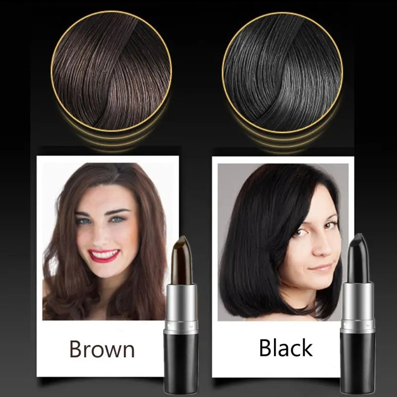 Temporary Black Hair Dye Color Stick for Covering White Hair - Grey Away Root Touchup Quick Stick – Black Hair Stick- (BUY 1 GET 1 FREE)