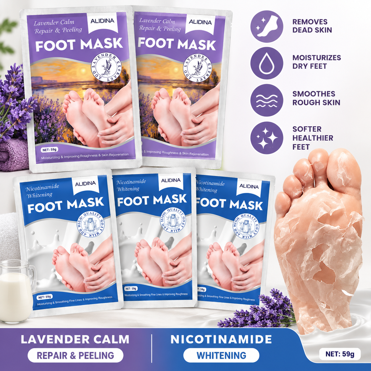 Exfoliating Foot Peeling & Repair Mask - ( BUY 1 GET 1 FREE )