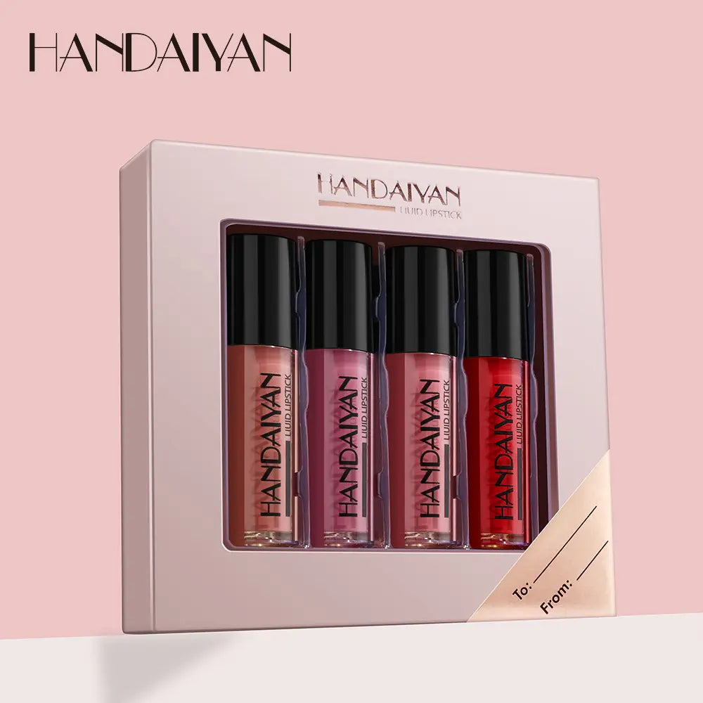 4PCS SET HANDAIYAN Waterproof long lasting Liquid Matte Lipstick