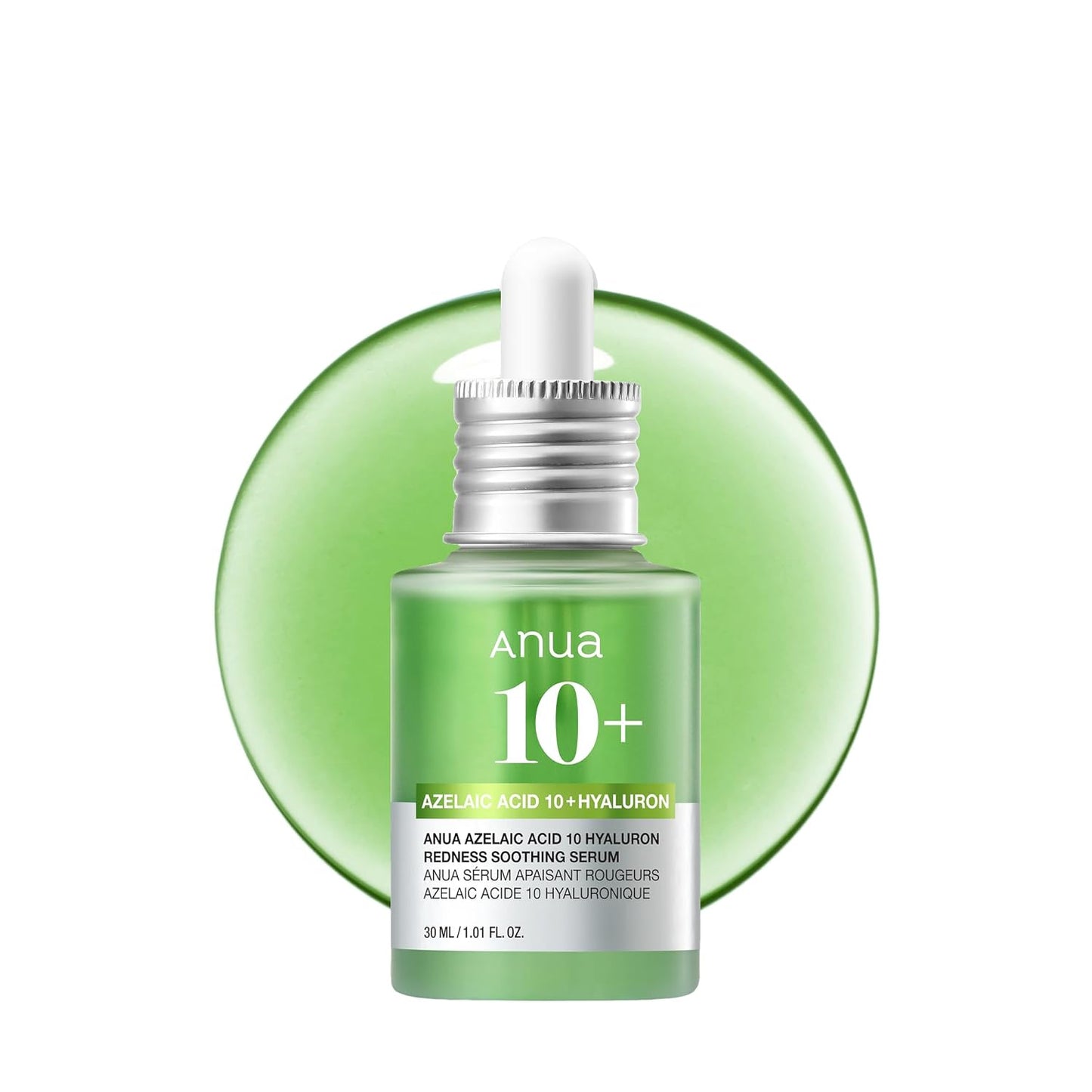 Anua Azelaic Acid 10 Hyaluron Redness Soothing Serum - Facial Serum for Blemish-Prone & Oily-Prone Skin, Lightweight & Hydrating Blemish Care, Hyaluronic Acid - 30 ml