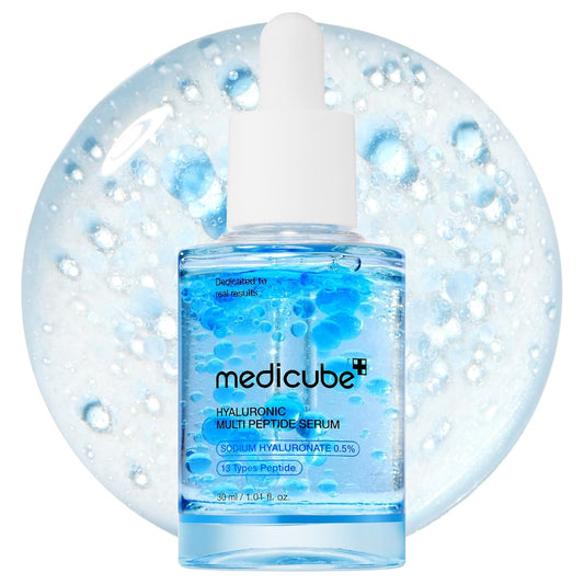 medicube Hyaluronic Multi Peptide PDRN Serum for Glowing and Soothing | Lightweight Water Plumping Radiant Facial Serum for All Skin Type, Hydrating Moisturizer - 30ml