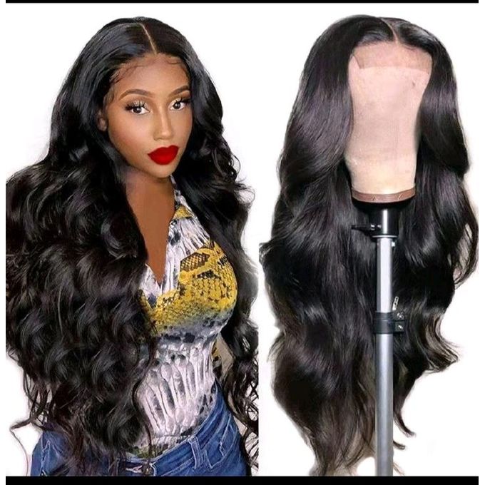 Premium 26 Inch Body Wave Long Black  Curly Synthetic Wig