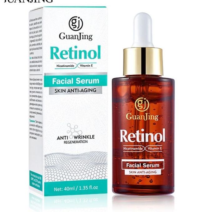 GuanJing Anti-Aging Retinol Face Serum - For Anti-Aging, Fine Lines, Wrinkles, Resurfacing, Acne Marks & Scars, Skin Brightening & Dark Spot Correction – 40mls