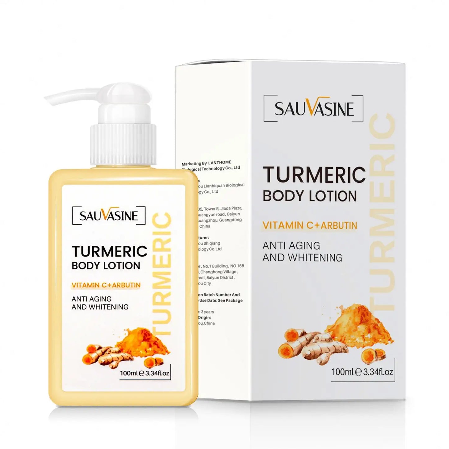 Turmeric  Body Lotion for Anti Aging, Fade Dark Spots, Clear Wrinkles & Smoothens