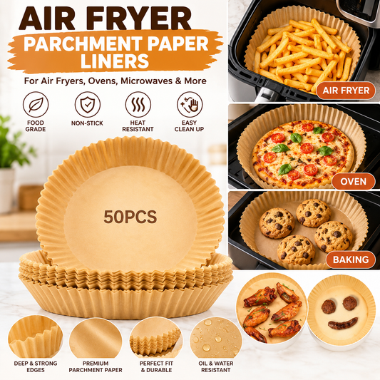 Disposable Air Fryer Paper Liners - 50 Pcs
