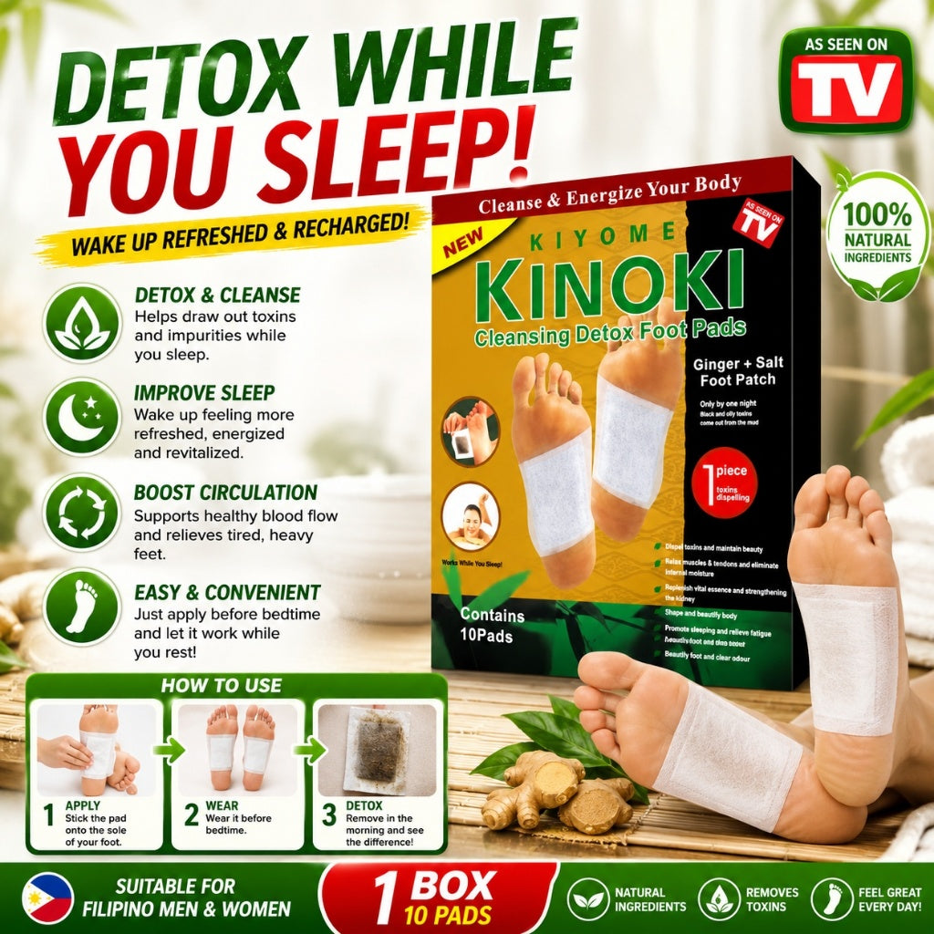 Kinoki Detox Foot Patches - Nightly Cleansing Routine - ( 10PCS/BOX ) - BUY 1 BOX GET 1 FREE