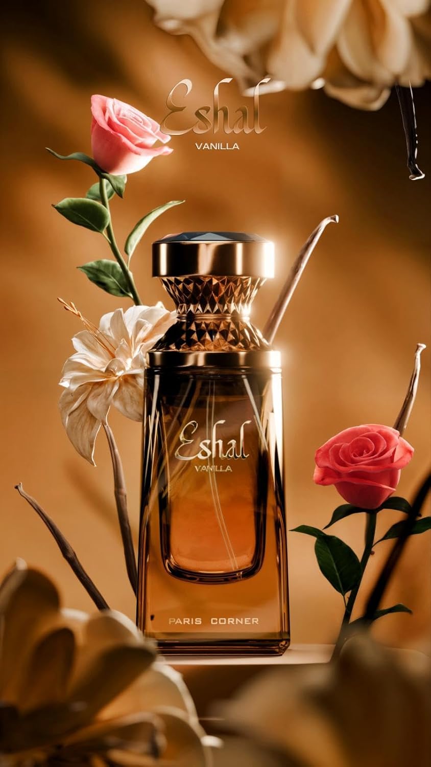 Paris Corner | Eshal Vanilla EDP 100 ml | Perfume for Women | Sweet, Warm, Sensual & Long-Lasting Fragrance | Indulge in Sugary, Vanilla, Musk Notes