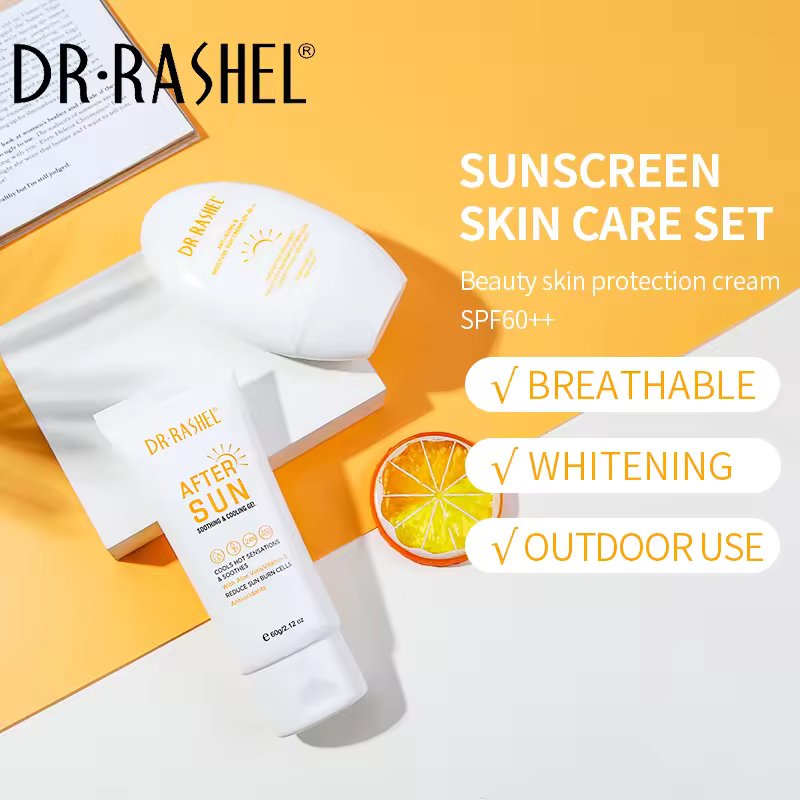 Dr. Rashel 2in1 ANTI-AGING & MOISTURE SUN CREAM SPF 60++ (60g) & AFTER SUN SOOTHING & COOLING GEL (60g)