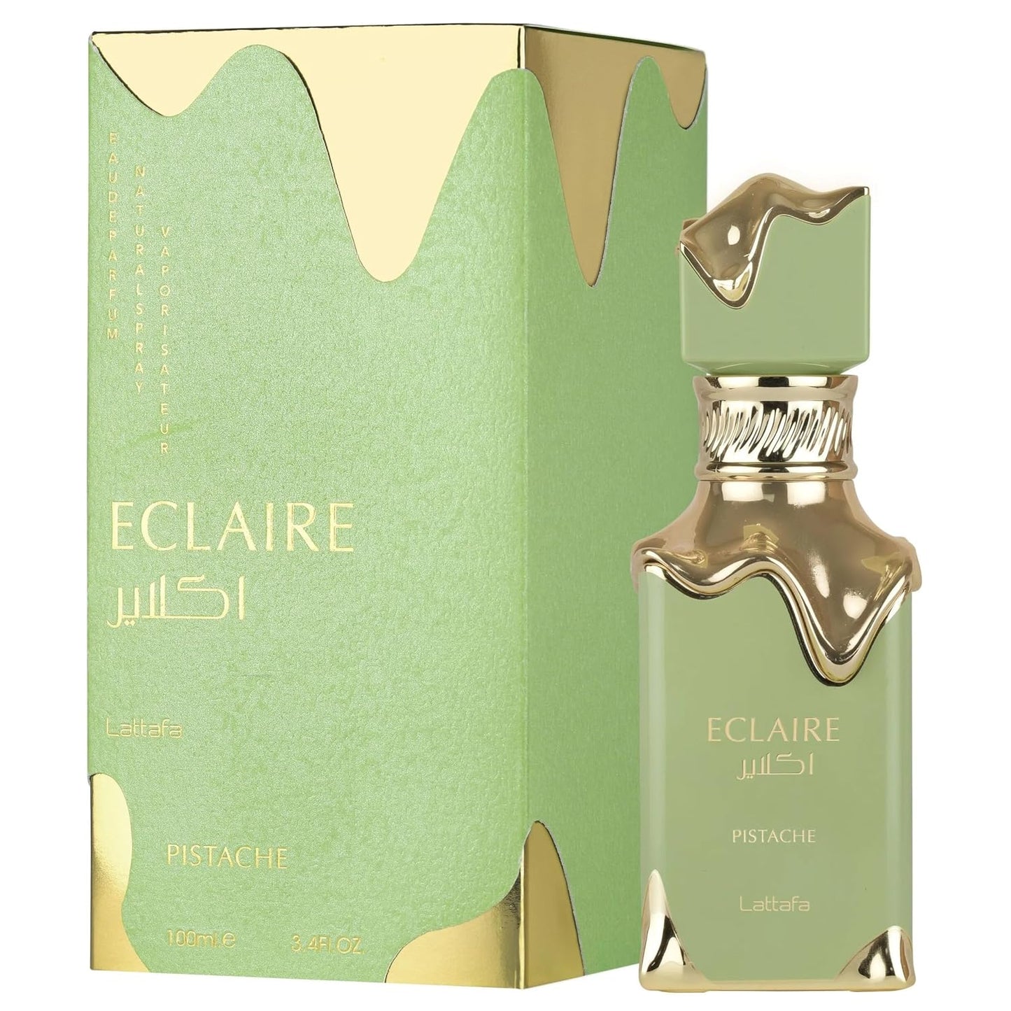 Lattafa Eclaire Pistache – Gourmand, Nutty, Creamy, Musky – Eau de Parfum Spray Long-Lasting Fragrance for Women -  100 ml