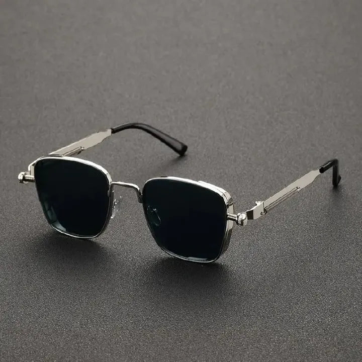 Retro Box Steampunk Universal Metal Sunglasses