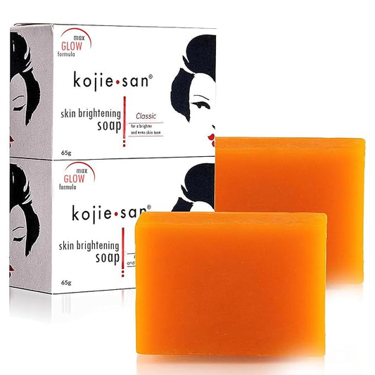 Kojie San Skin Brightening Soap (135g x 2 Bars)- Original Kojic Acid Soap that Reduces Dark Spots, Hyperpigmentation, & Scars with Coconut & Tea Tree Oil