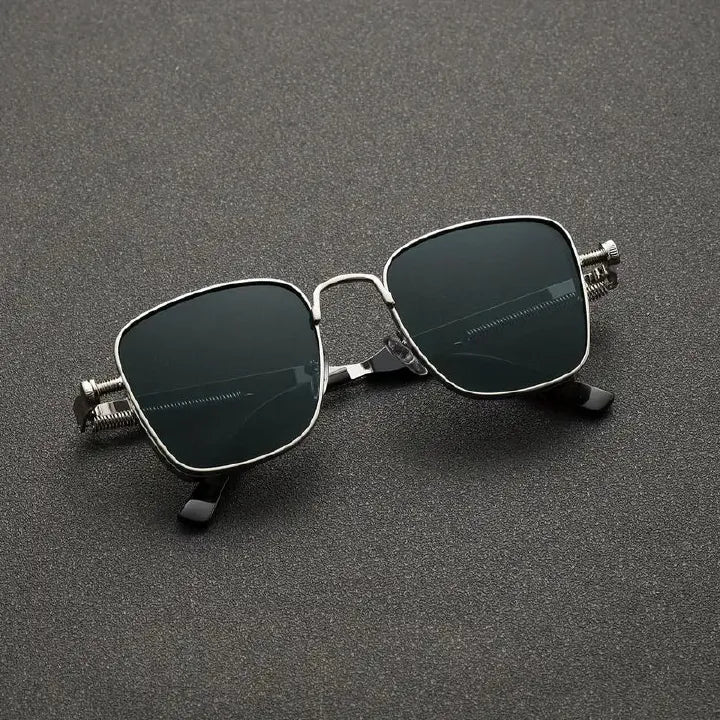 Retro Box Steampunk Universal Metal Sunglasses