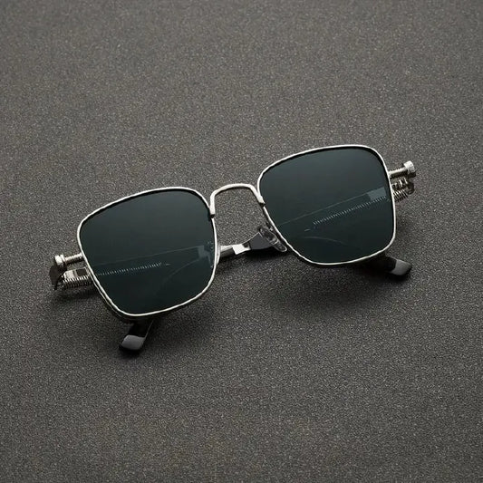 Retro Box Steampunk Universal Metal Sunglasses