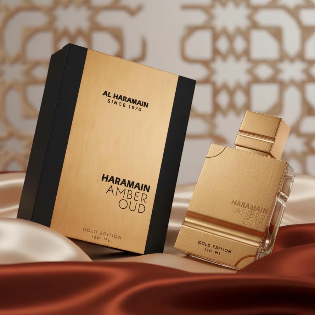 Al Haramain Amber Oud Gold Edition Parfum Spray - Unisex Arabian Perfume, Long-Lasting Amber Cologne with Refreshing & Sweet Fragrance - 120mls