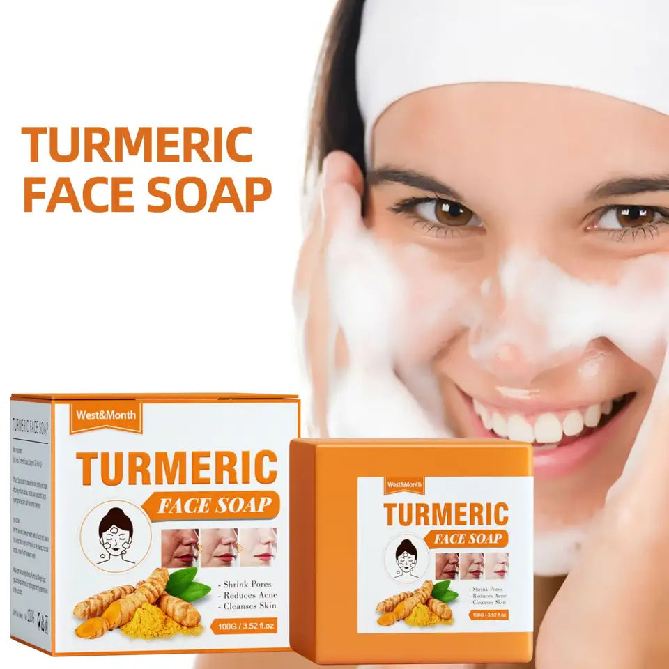 Tumeric Face Soap for anti acne, fade scars & dark spots