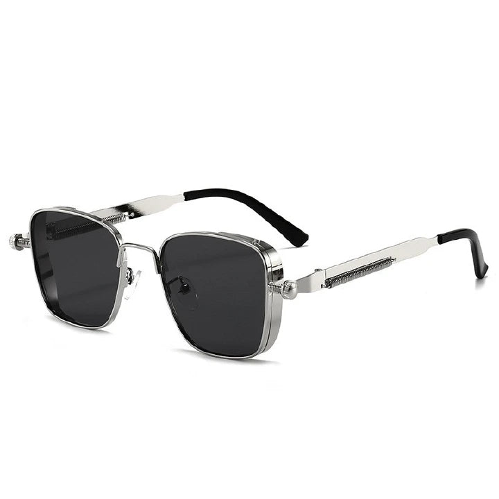 Retro Box Steampunk Universal Metal Sunglasses