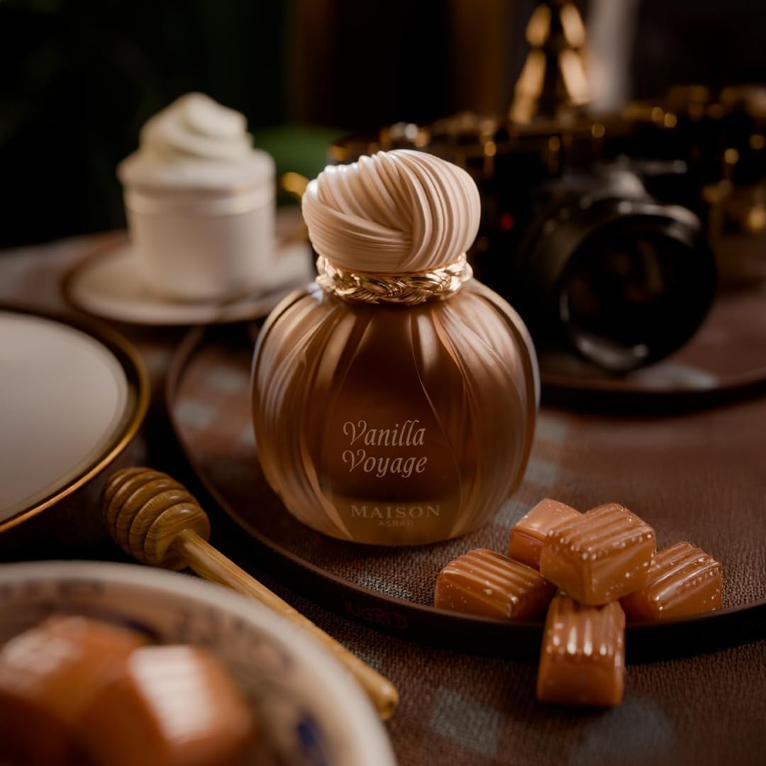 Maison Asrar Vanilla Voyage Long Lasting Eau De Parfum   - Unisex Perfume | Caramel, Jasmine, Tonka & Honey Notes | Luxurious Vanilla Perfume with Musk & Amber  - 100 mls