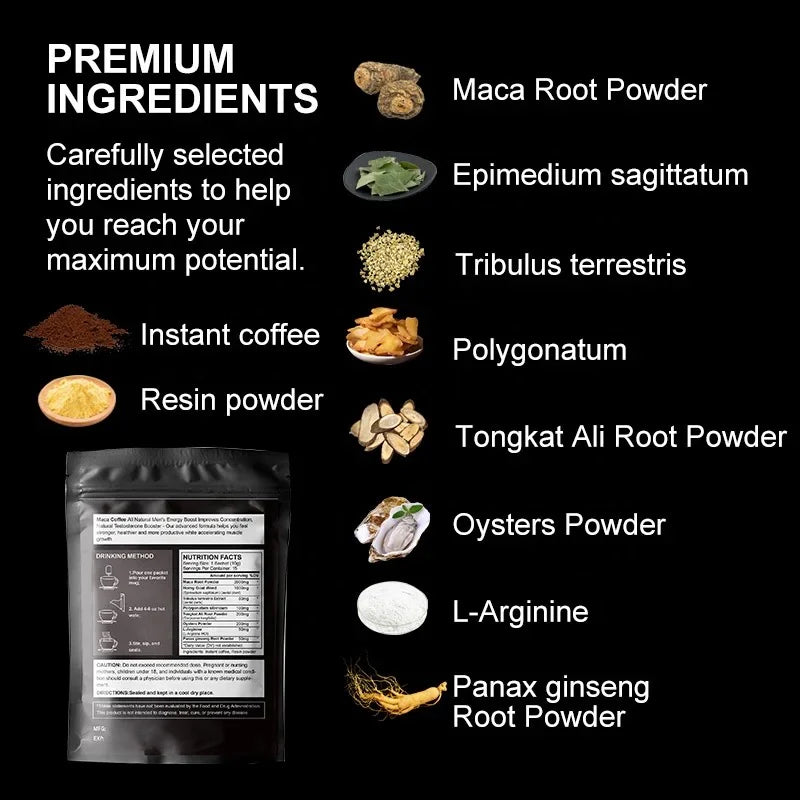 Maca Boost Coffee – Natural Stamina & Energy Boost for Vitality Support