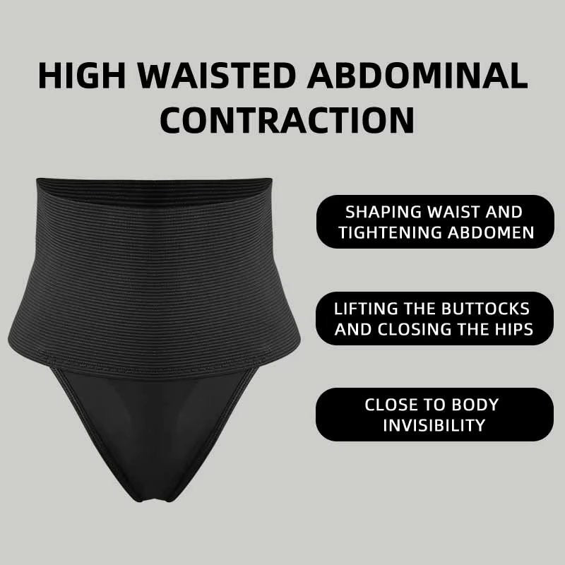 High Waist Cincher Girdle Tummy Control Slimmer Sexy Thong Panty Shapewear