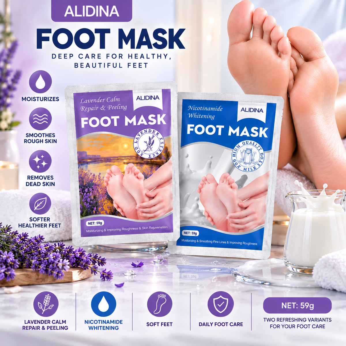 Exfoliating Foot Peeling & Repair Mask - ( BUY 1 GET 1 FREE )