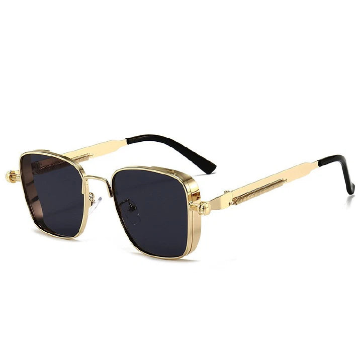 Retro Box Steampunk Universal Metal Sunglasses