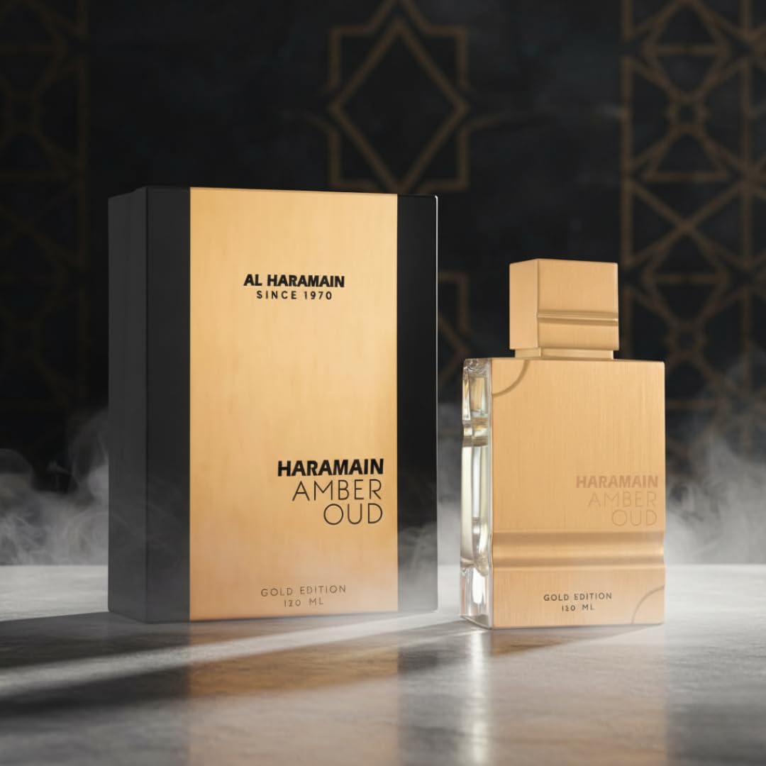 Al Haramain Amber Oud Gold Edition Parfum Spray - Unisex Arabian Perfume, Long-Lasting Amber Cologne with Refreshing & Sweet Fragrance - 120mls