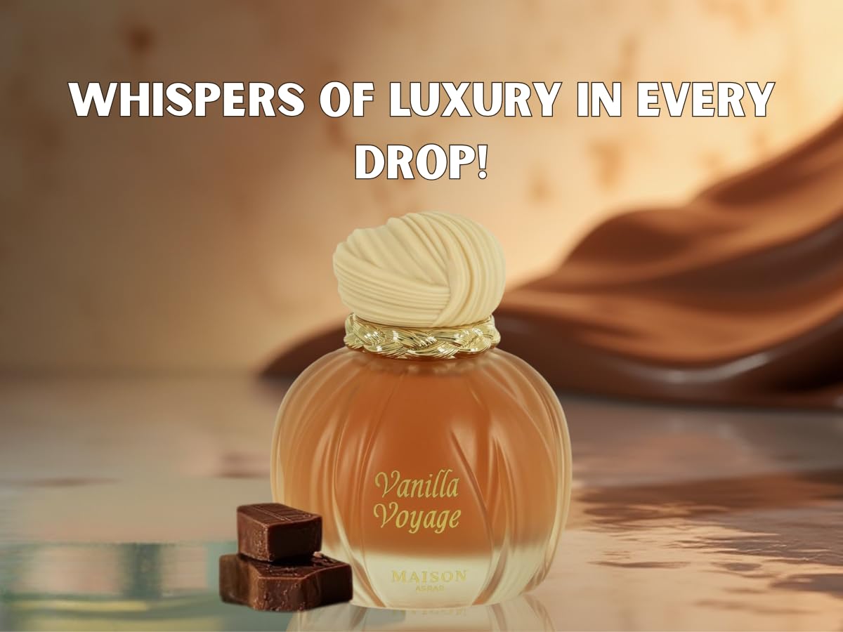 Maison Asrar Vanilla Voyage Long Lasting Eau De Parfum   - Unisex Perfume | Caramel, Jasmine, Tonka & Honey Notes | Luxurious Vanilla Perfume with Musk & Amber  - 100 mls