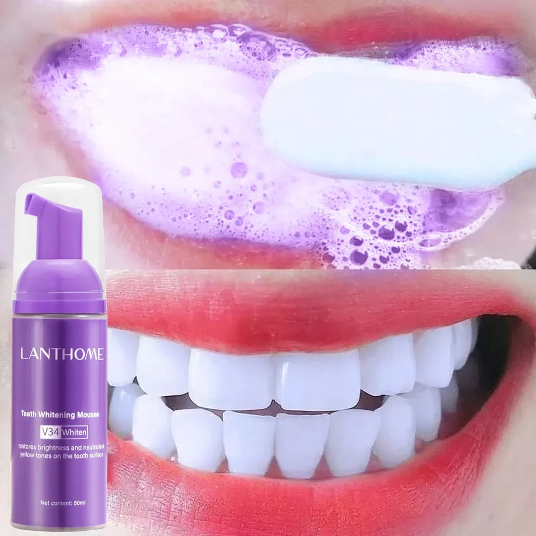 Teeth Whitening Mousse - Deep Cleaning & Whitening Foam Mousse - 50 mls