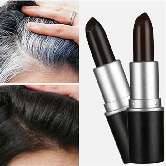 Temporary Black Hair Dye Color Stick for Covering White Hair - Grey Away Root Touchup Quick Stick – Black Hair Stick- (BUY 1 GET 1 FREE)