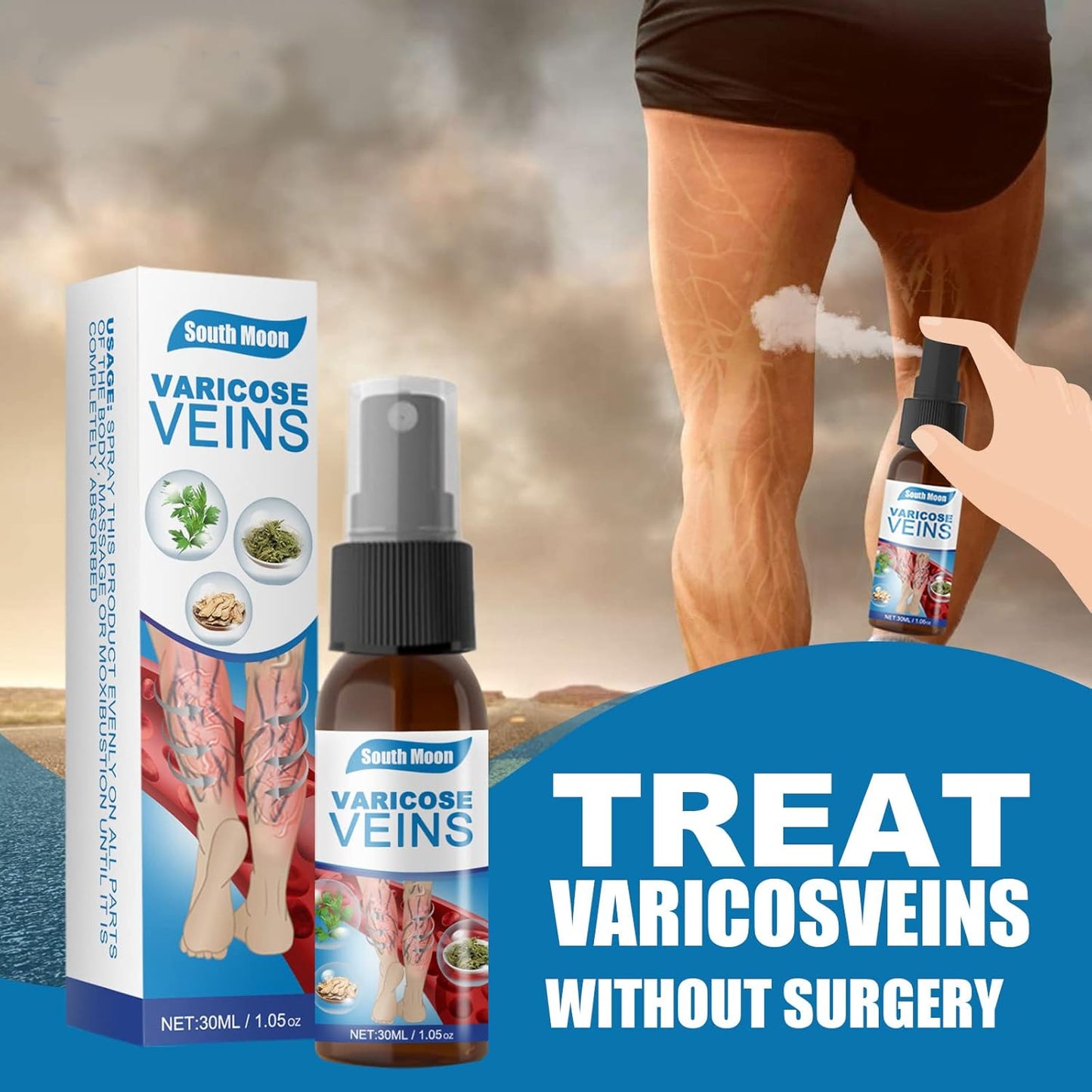 Varicose Veins Herbal Treatment Spray - Improves Blood Circulation  (BUY 1 GET 1 FREE)