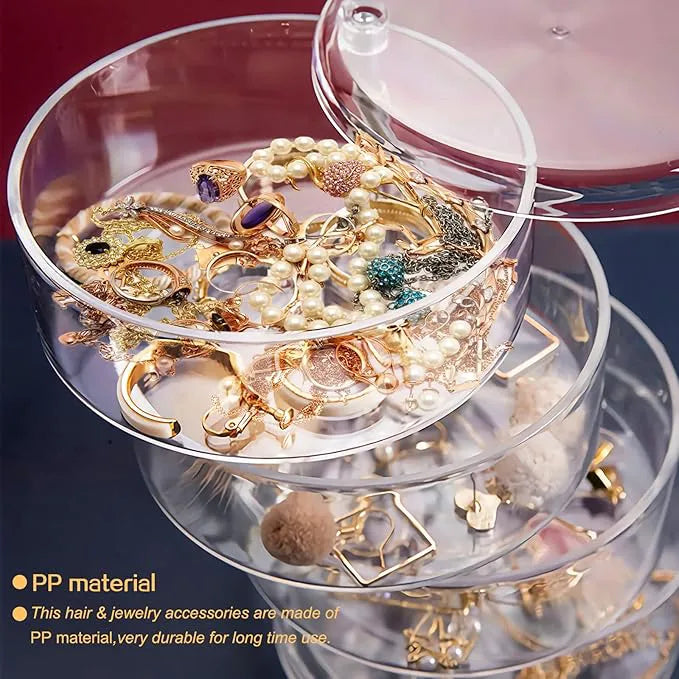 5 Layers Rotating Jewelry Organizer Storage Box