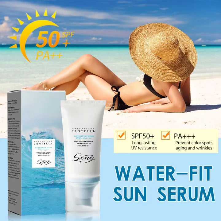 Centella Water Fit Sunscreen Serum - SPF 50 Serum for Strong UV Protection with No White Cast