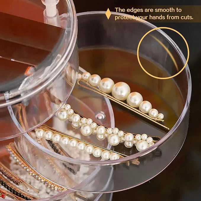 5 Layers Rotating Jewelry Organizer Storage Box