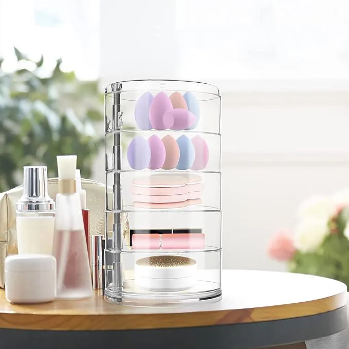 5 Layers Rotating Jewelry Organizer Storage Box